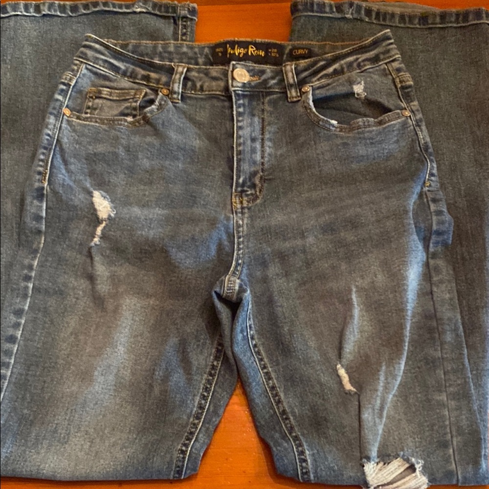 Indigo Rein Ripped Denim Jeans - Picture 2 of 5